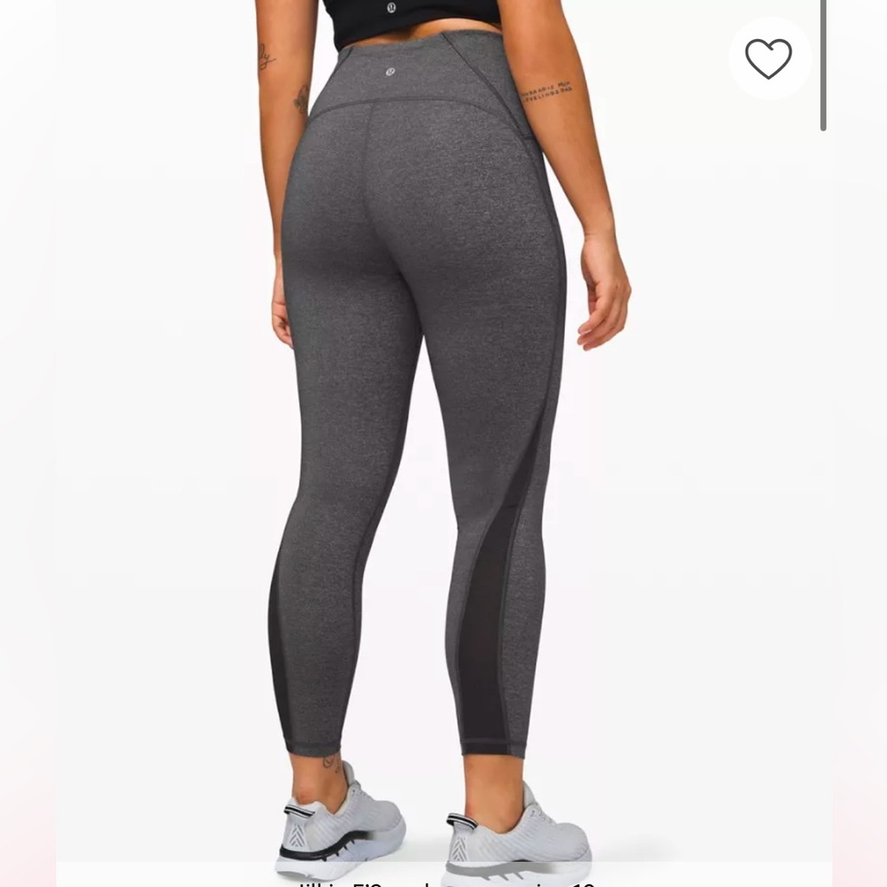 Lululemon Train Times Charcoal Gray Leggings for Running